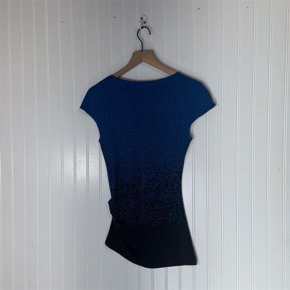 Max Studio Ombre Cowl Neck Ruched Top S Slinky Indie Sleaze Going Out Blouse Y2K - Picture 3 of 8